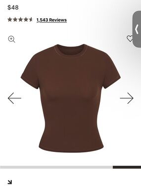 Skims Fits Everybody T-Shirt in Cocoa Size Medium